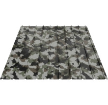 Trapézový plech s maskáčovým vzorem pro střechy a stěny