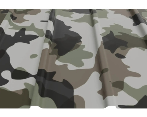 Profilovaný plech s maskovacím vzorem pro střechy a stěny