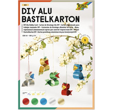 DIY hliníkový kreativní karton folia, format A4, 300 gramů na metr čtvereční, 5 listů, vhodný pro stříhání a tvoření, folia Logo.