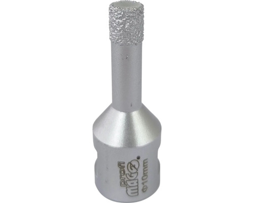 Diamantová korunka pro vrtání za sucha o průměru 10 milimetrů se závitem M14 na dlažbu a kámen.