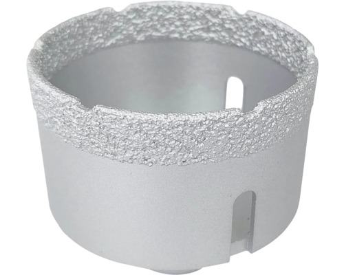 Diamantová děrovka na dlaždice a kámen se strukturovanou řeznou hranou a bočními otvory.