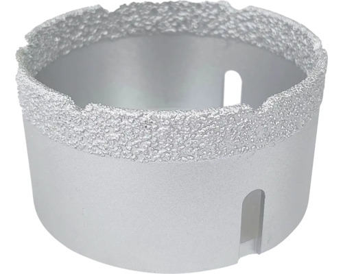 Diamantová vrtací korunka z kovu s diamantovým okrajem pro vrtání do dlaždic a kamene.