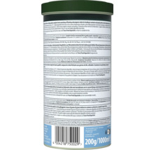 Zadní etiketa krmiva pro ryby v zahradních jezírkách Tetra Pond Wheatgerm Sticks se složením a doporučeným krmením.