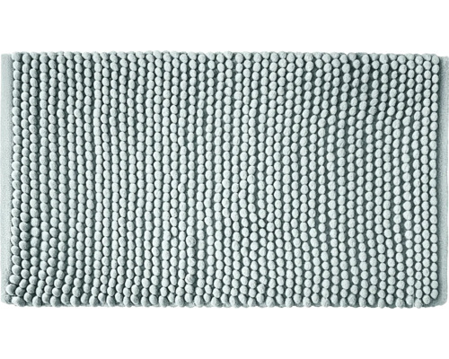 Koberec do koupelny Grund PUNTO UNO 70 x 120 cm zelená Šedá koupelnová předložka z žinylky s nopkovou strukturou.