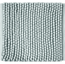 Šedá koupelnová předložka chenille s nopkovou strukturou.