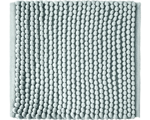 Šedá koupelnová předložka chenille s nopkovou strukturou.