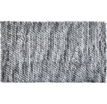 Obdélníková koupelnová předložka z mikrovlákna v žinylkovém vzhledu.