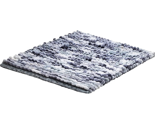 Koupelnová předložka s oblázkovou strukturou, měkké nopky, šedá a bílá
