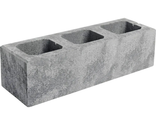 Betonová dutinová tvárnice se třemi komorami.