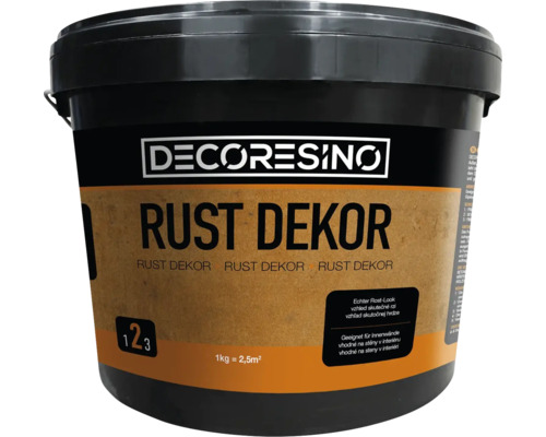 DECORESINO Rust Dekor, 1 kilogram kbelík pro vnitřní stěny se vzhledem skutečné rzi.