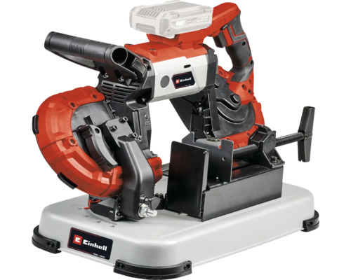 Aku pásová pila Einhell TE-MB 18/127 U Li, bez aku a nabíječky, 4504215 Akumulátorová pásová pila Einhell s podstavcem a svěrákem pro přesné řezy do kovu a plastu.