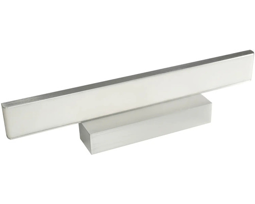 Lineární nástěnné LED svítidlo z hliníku a plastu ve stříbrné barvě.