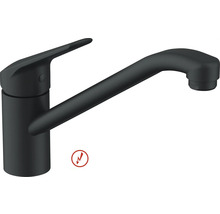 Páková kuchyňská baterie v černé matné barvě, vhodná pro nízký tlak.