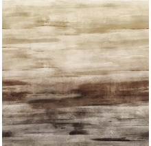 Vliesová tapeta s horizontální malířskou strukturou v béžové a hnědé barvě.