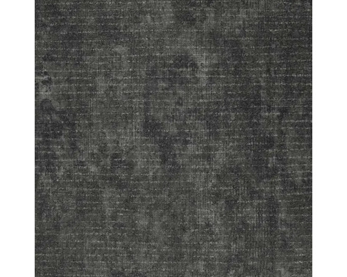 Detailní záběr tmavě šedé vliesové tapety se strukturovaným vzhledem lnu a betonu.