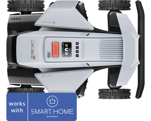 Robotická sekačka Navimow X450 grau E Robotická sekačka Segway Navimow, pohled shora, kompatibilní se Smart Home by Hornbach.