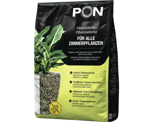 Minerální substrát pro všechny pokojové rostliny, bez rašeliny, náhrada za květinový substrát, zabraňuje smutnicím.