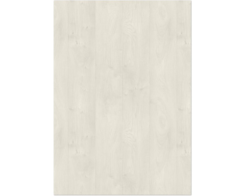 Laminátová podlaha se světlým dekorem dřeva s jemnou strukturou a suky.