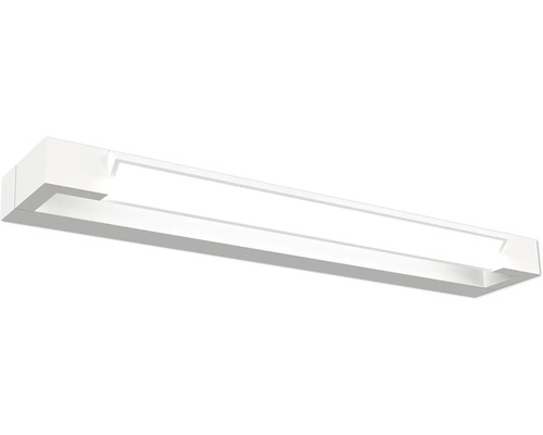 Moderní lineární LED svítidlo v bílé barvě, obdélníkový design na stěnu nebo strop.