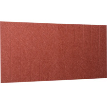 Akustický panel z plsti s geometrickým vzorem linií.
