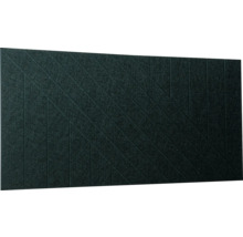 Akustický nástěnný panel z plsti s geometrickým vzorem svislých a diagonálních linií.