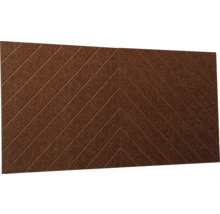 Akustický panel z plsti s diagonálním vzorem, hnědý