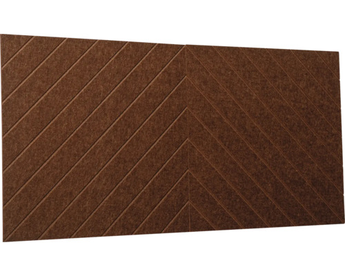 Akustický panel z plsti s diagonálním vzorem, hnědý