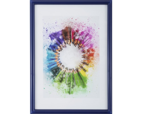 Zarámovaný obraz s motivem barevných tužek
