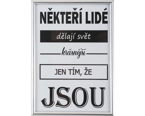 Dekorativní plakát s motivačním citátem v rámu