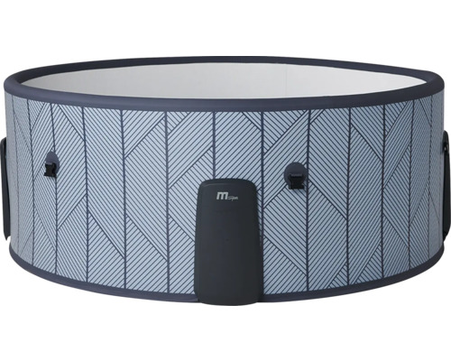 Nafukovací vířivka MSpa kulatá s geometrickým vzorem a integrovanou řídicí jednotkou
