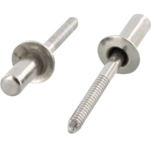 Slepé nýty z kovu s rýhovaným trnem.