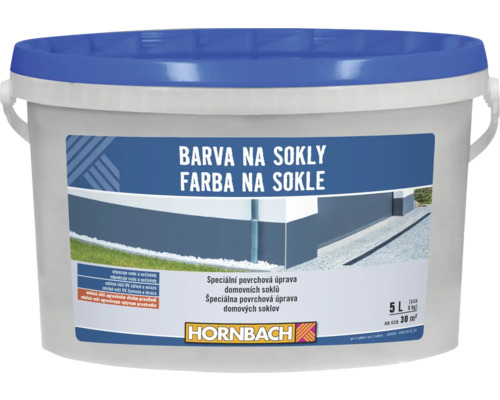 Hornbach barva na sokly v 5litrovém kbelíku na circa 30 metrů čtverečních.