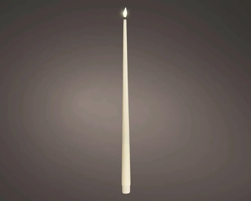 LED tyčová svíčka s žárovkou ve tvaru plamene, krémová, pro dekoraci v interiéru.
