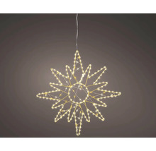 LED vánoční hvězda k zavěšení s teplým bílým světlem.