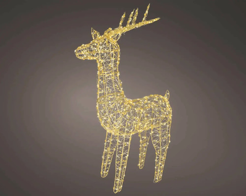 LED sob z drátěného pletiva s teplými bílými LED světly pro venkovní vánoční dekoraci.