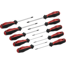 10dílná sada šroubováků Torx Pattfield s ergonomickými rukojeťmi.