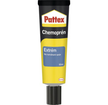 Kontaktní lepidlo Pattex Chemoprén Extrém v tubě o objemu 50 mililitrů, Henkel Logo.