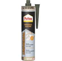 Pattex univerzální silikon transparentní, kartuše pro interiér a exteriér s tryskou.