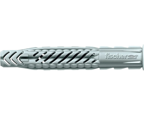 Rozpěrná hmoždinka Fischer z plastu pro stabilní upevnění v různých stavebních materiálech.