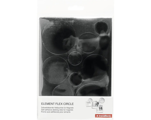 Trendform Element Flex Circle, samolepicí kulaté body pro magnety v různých velikostech na nosné fólii.