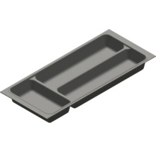 Plastový příborník se třemi přihrádkami do zásuvky.