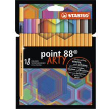 Sada 18 kusů linerů Stabilo point 88 Arty pro jemné psaní, kreslení a skicování.