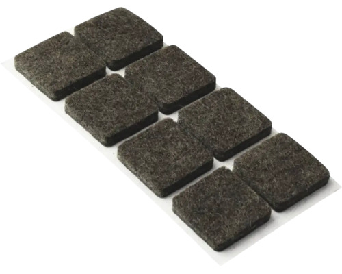Čtvercové samolepicí plstěné podložky pod nábytek.