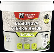 Bílý kbelík DEBBEX Designová stěrka Beton Natural, dekorativní stěrka s efektem betonu pro plochu circa dva metry čtvereční.
