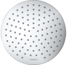 Kulatá horní sprcha hansgrohe s četnými tryskami. hansgrohe Logo.