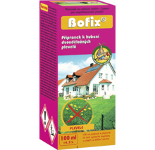 Bofix přípravek k hubení dvouděložných plevelů v trávníku, balení 100 ml na plochu až 250 metrů čtverečních.