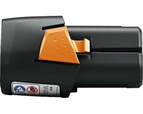 Lithium-iontový akumulátor Stihl AS 2 pro zahradní nářadí v černé a oranžové barvě.