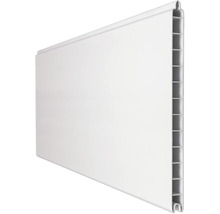 Plastový stěnový a stropní panel s dutinkovým profilem, hladký bílý povrch.