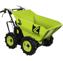 Mini dumper Zipper ZI-RD300 s pohonem všech kol a velkou vyklápěcí korbou pro přepravu sypkého materiálu.