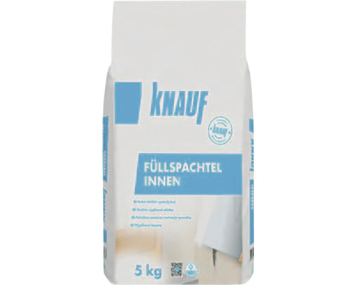 Knauf Füllspachtel Innen, 5 kilogramové balení, sádrový tmel pro stěny a stropy v interiéru.